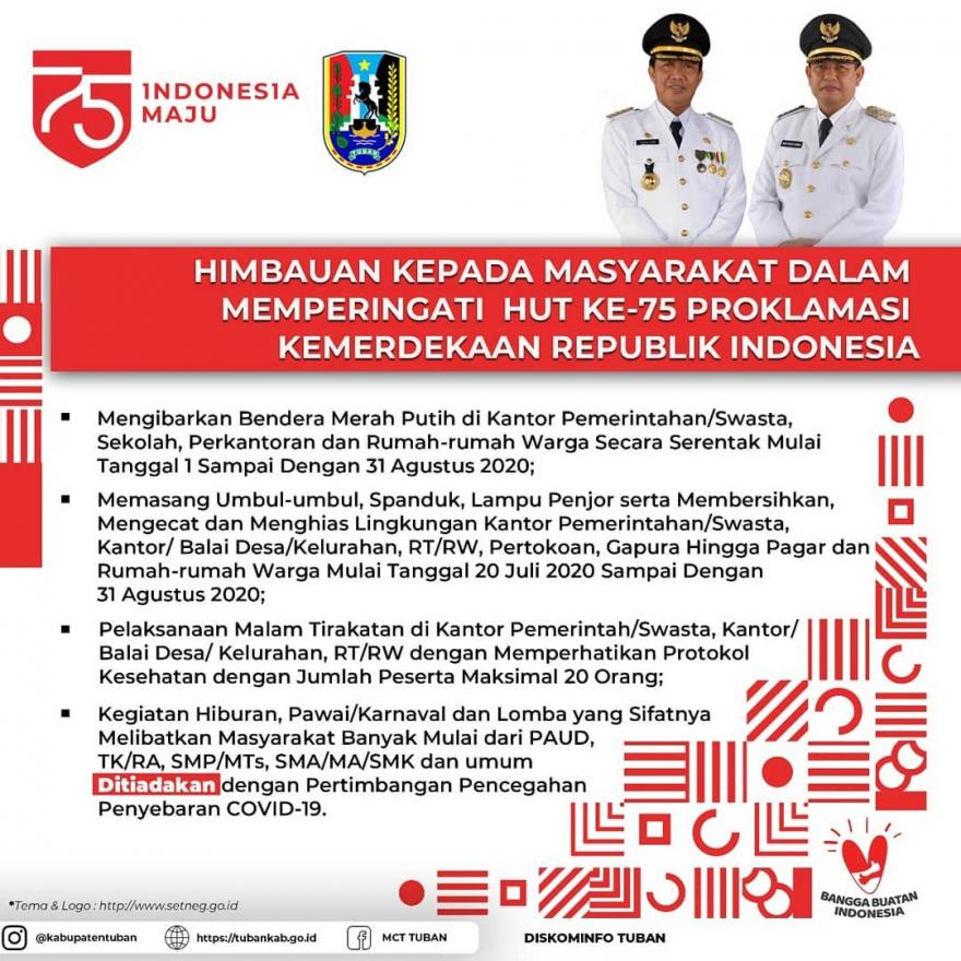 HIMBAUN  MEMPERINGATI HARI KEMERDEKAAN REPUBLIK INDONESIA YANG KE-75 TAHUN 2020 